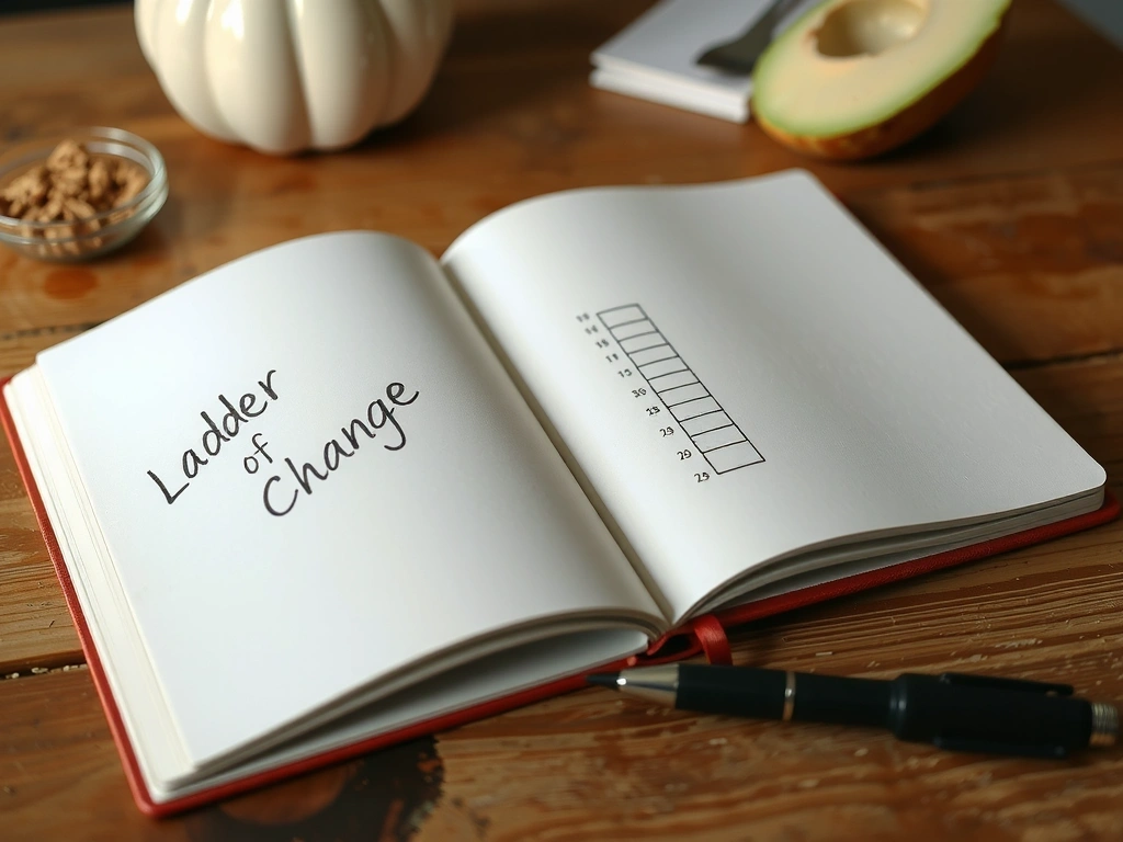 Rysunek 'drabinka zmian' w notatniku