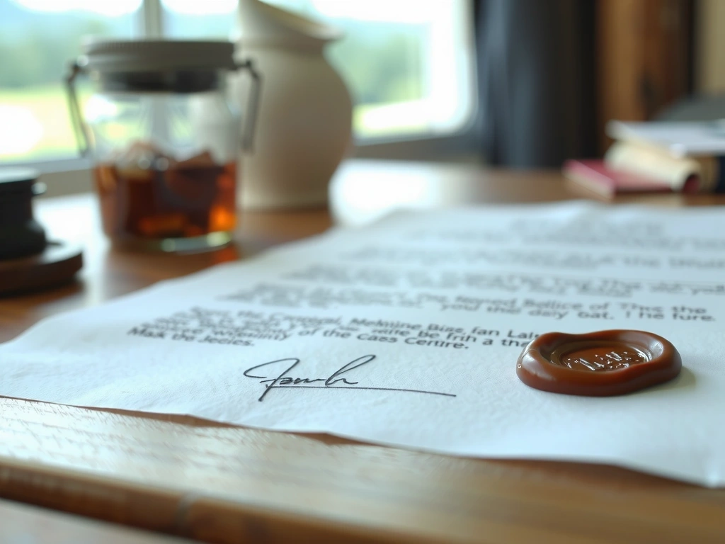 Podpisany dokument umowy na biurku